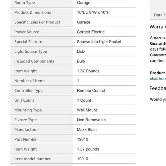 BRAND NEW Maxx Blast Led Garage Light - Picture 8 of 10